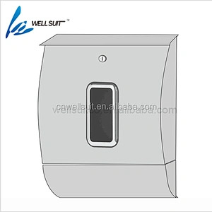Newspaper holder clear look stainless steel letter box with glass and lock water proof