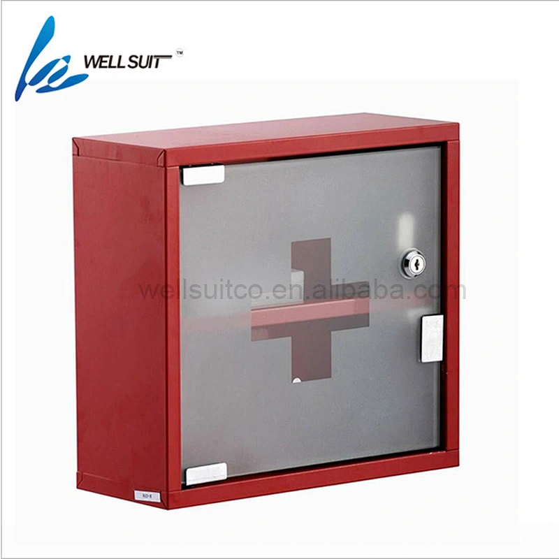 Glass door wall hanging stainless steel medicine chest for home and hospital