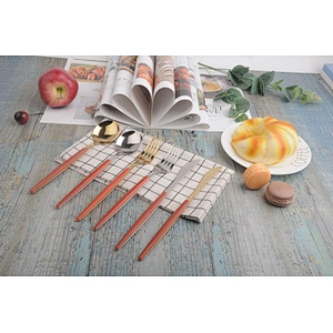 304 Stainless Steel Gold Royal cutipol cutlery pink and Gold Plated cutlery Set