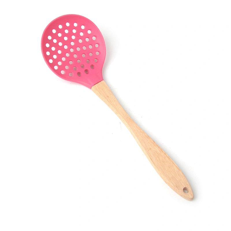kitchenware spatula utensil sets Silicone 6pcs Kitchen Cooking utensil set with wood handle