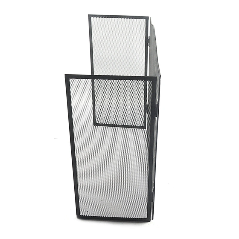 Iron Safe Proof Fence 3 Panel  Fireplace Screen Flat,Baby Safe Proof Fire Place Fence,Decorative Scroll Spark Guard Cover
