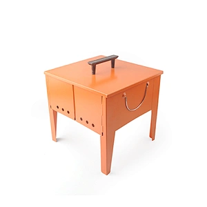 portable charcoal barbecue bbq grill as camping stove outdoor