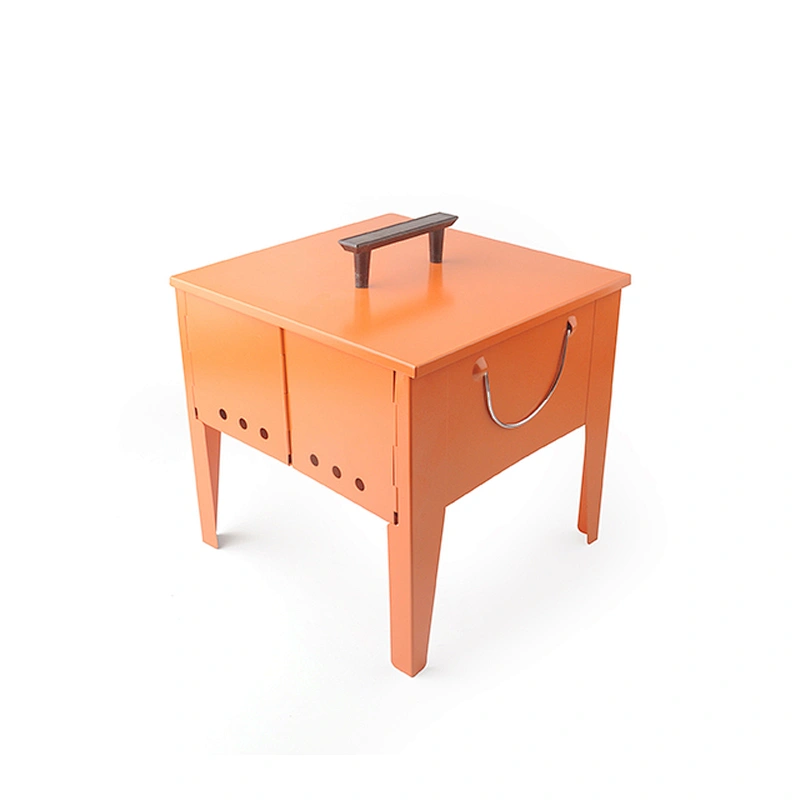 portable charcoal barbecue bbq grill as camping stove outdoor