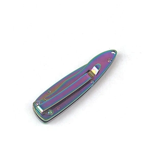 Multifunctional survival folding pocket knife with titanium plating