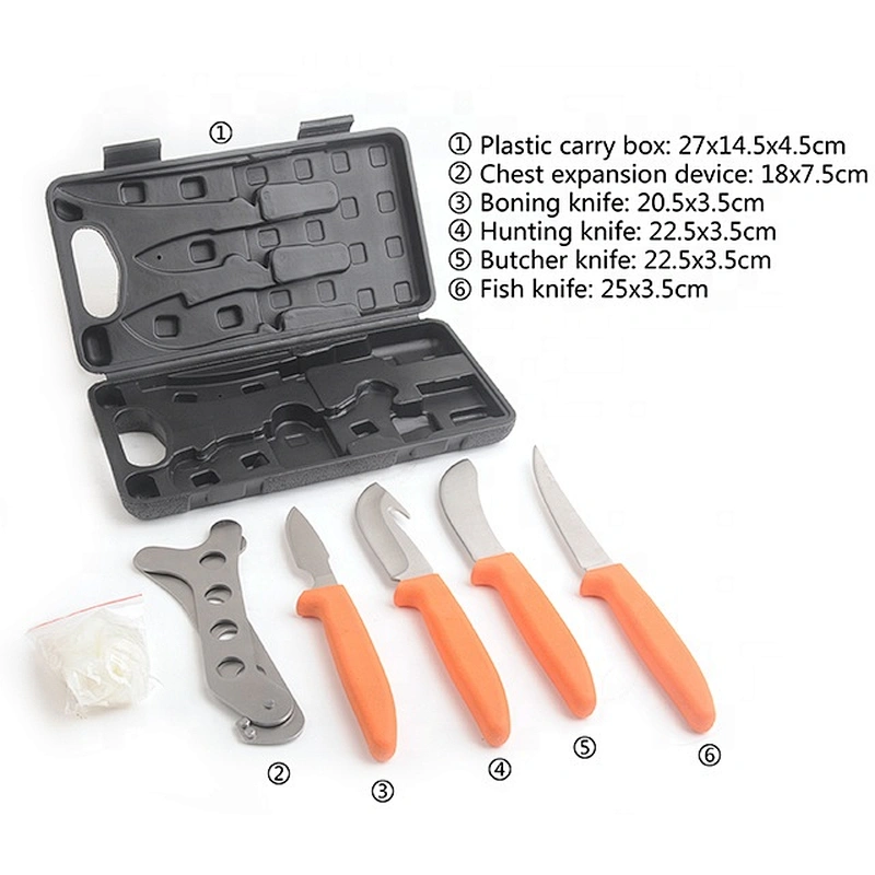 Outdoor Camping Hunting Fishing Mulit Tools Knife Set with Carry Case