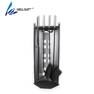 High Quality Rustic stainless steel iron Fireplace Tool set