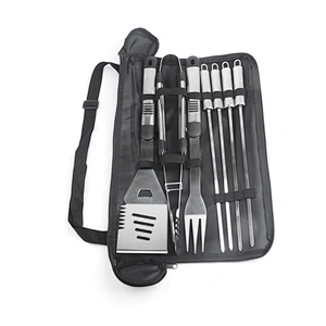 wholesale custom multi function barbecue portable outdoor  stainless steel 7pcs bbq grill tools set