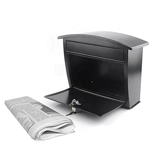 Hot selling metal Iron with coating wall mounted mailbox lockable letterbox postbox