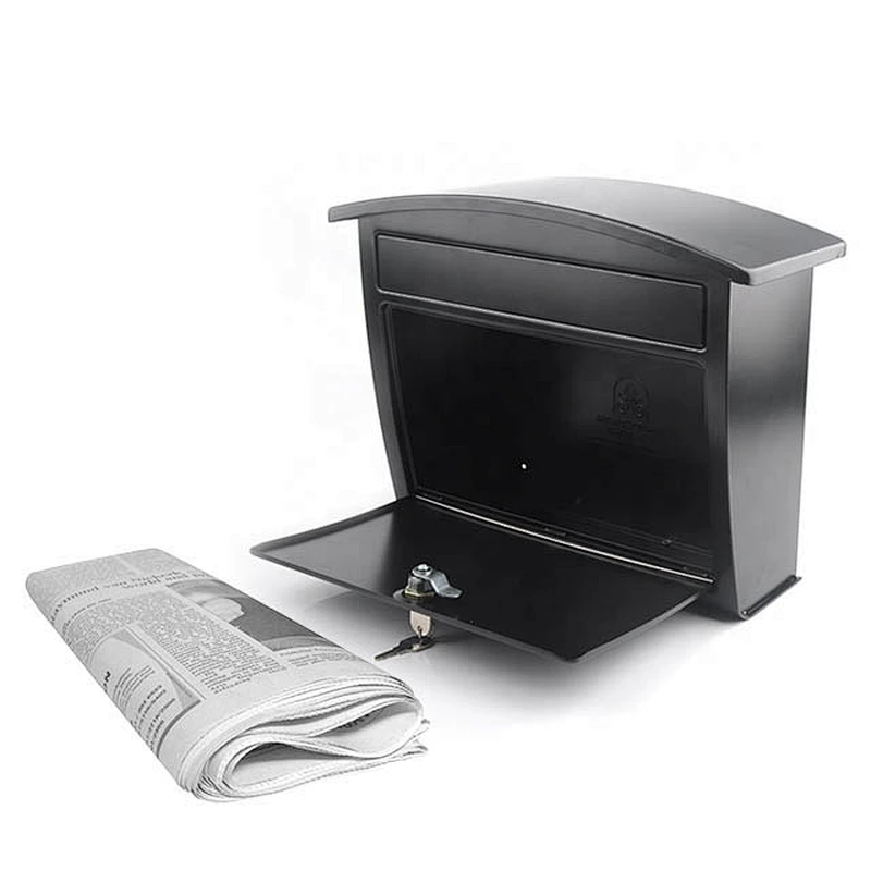 Hot selling metal Iron with coating wall mounted mailbox lockable letterbox postbox