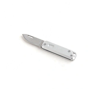 Portable Silver Color High Quality Stainless Steel Mini Folding Pocket Knife for Customized