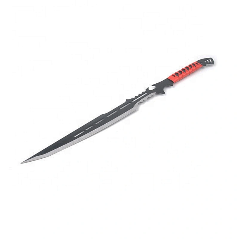 New arrived full tang stainless steel black painting blade matchet knife with sheath