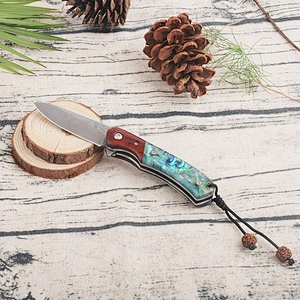 OEM Mini Pocket Knife Survival Damascus Steel Blade Knifes Survival Knife Folding