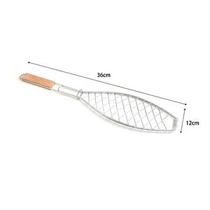Soft grip handle basket fish grill basekt bbq accessories fish bbq