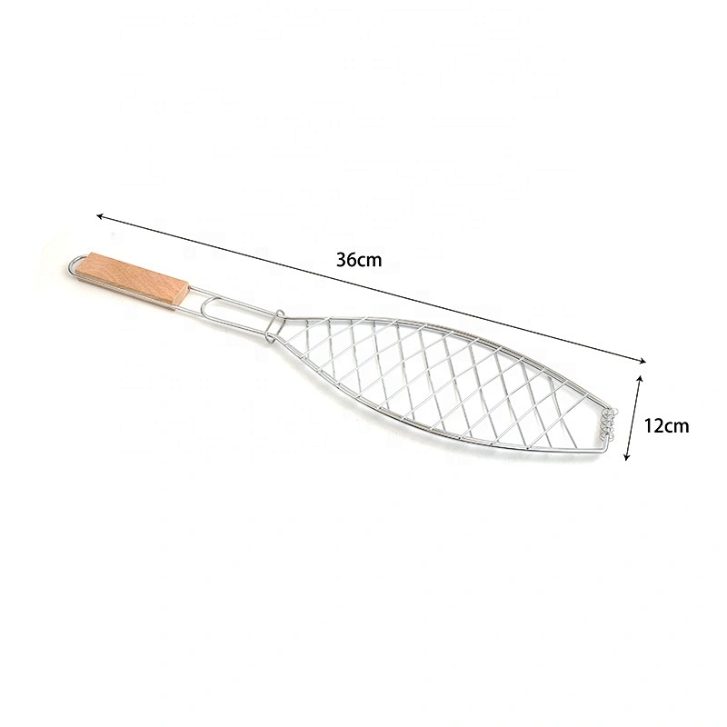 Soft grip handle basket fish grill basekt bbq accessories fish bbq
