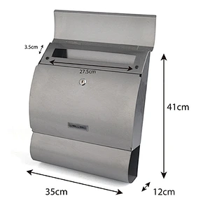 mailbox outdoor stainless steel mailbox wall mounted