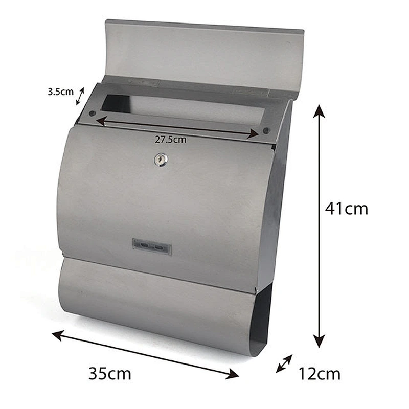 mailbox outdoor stainless steel mailbox wall mounted