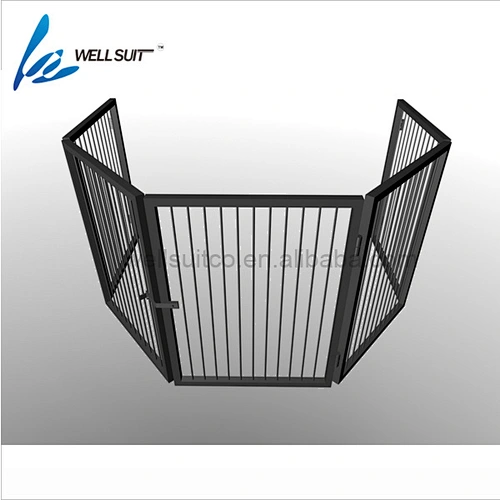 5 Folding decorative fireplace screens fire screen With Black Powder Coating