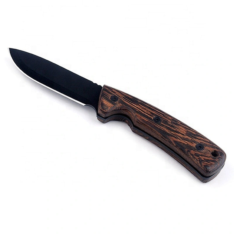 Protective Coating 3Cr13 Stainless Steel Blade Hunting Knife for Outdoor Survival
