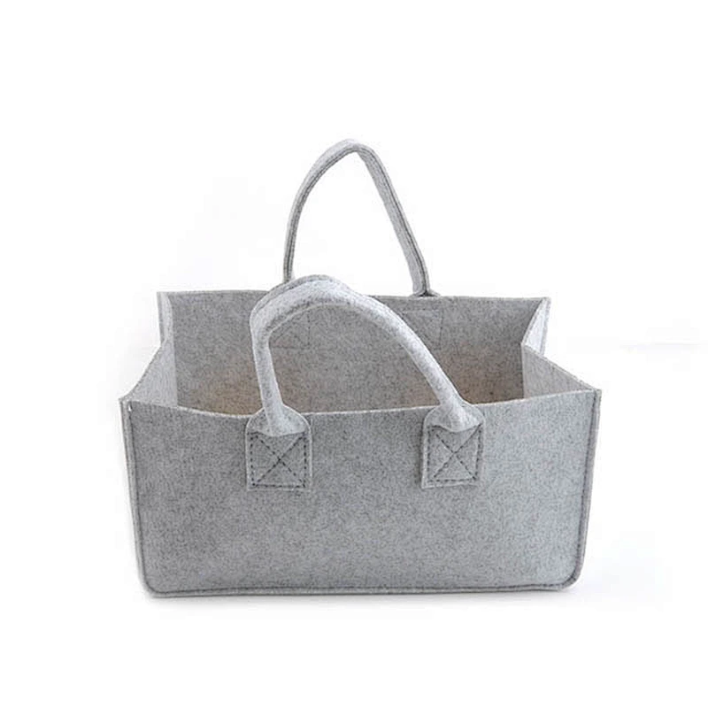 Best Selling Custom Logo Recycled Durable grey Shopping Bag felt firewood bag felt storage basket