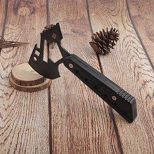Multi Function Black Coating Head Outdoor Camping Hatchet Axe with ABS Handle