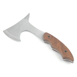 New design wooden handle stainless steel hatchet survival camping multi tool axe