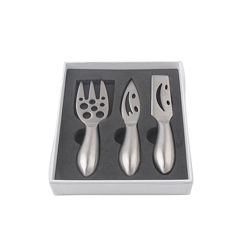 New Stylish wholesale soft types 3pcs stainless steel blade cheese knife set