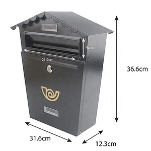 Classical metal letter post box stainless steel waterproof wall mount mailbox