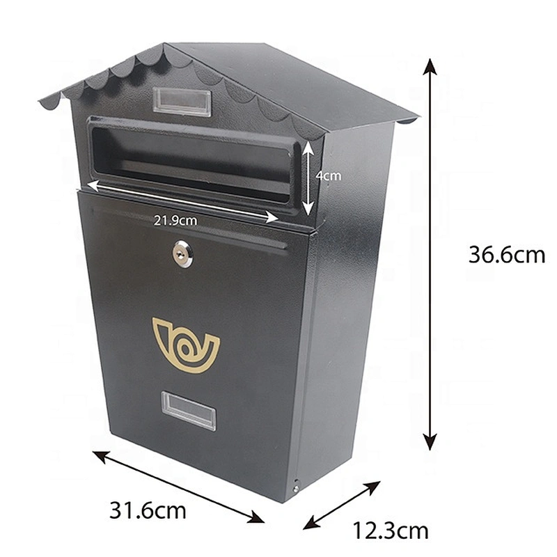 Classical metal letter post box stainless steel waterproof wall mount mailbox