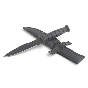 Glock Style Stainless Steel Outdoor Camping Survival Hunting Knife with Sheath