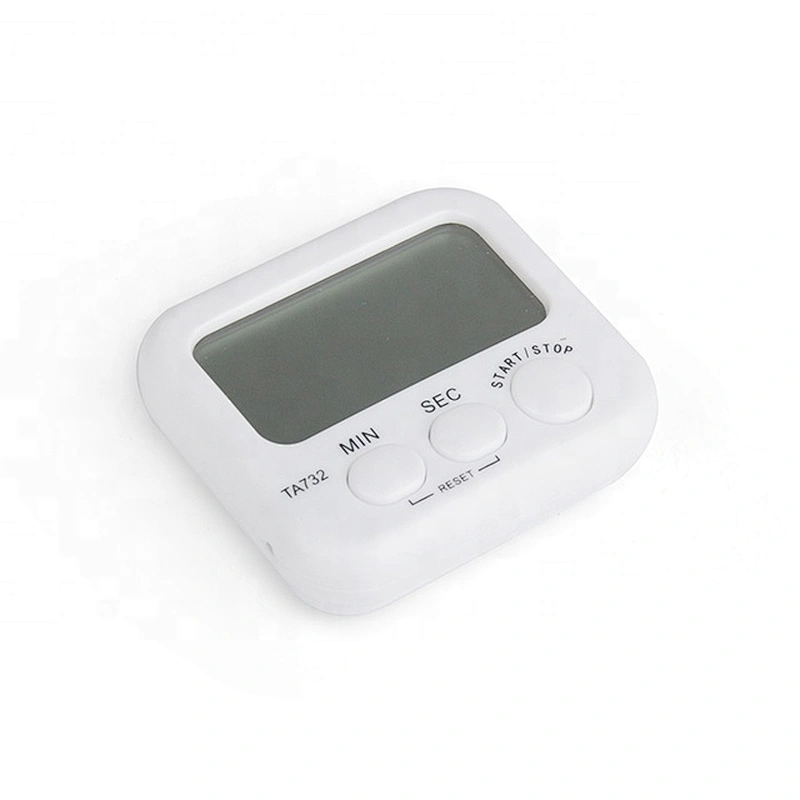 Manual plastic digital kitchen scale with thermometer and timer