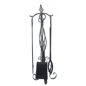 Fireplace accessories  black coating outdoor fireplace tools out door set for garden