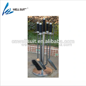 High Quality Rustic stainless steel iron Fireplace Tool set