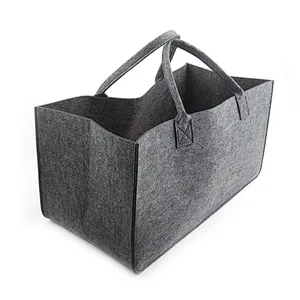 Firewood Basket est quality durable household wool felt storage basket