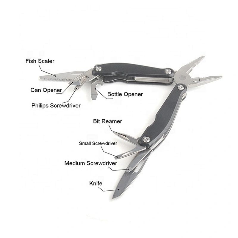 New Arrived 12  in 1 Multi-Purpose Stainless Steel Combination Plier Tools in Black