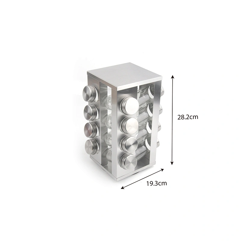 12pcs Jar revolving spice set with rack