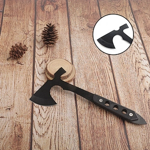 Multi Functions 10 Inches Black Color Stainless Steel G10 Handle Tomahawk Hatchet Axe with Sheath