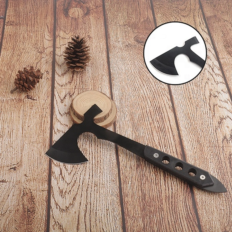 Multi Functions 10 Inches Black Color Stainless Steel G10 Handle Tomahawk Hatchet Axe with Sheath