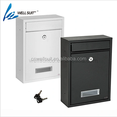 Small Size Wall Mounted Mailbox Lockable with Retrieval Door & Newspaper Roll Stainless Steel
