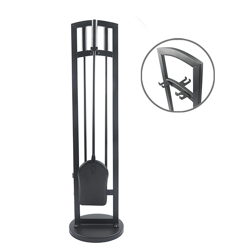 4 Piece Iron Indoor  Fireplace Tools Set With Holder