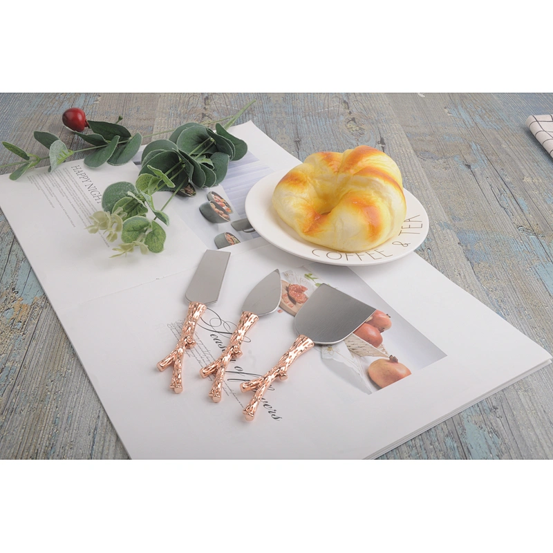 Wholesale custom stainless steel cheese slicer cheese knife set for cheese