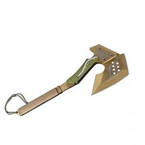 Special Shape  Stainless Steel Hatchet Survival Camp Hand Axe with Titanium Plated