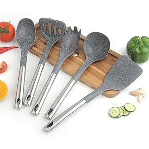 Food grade High Temperature Resistant 10pcs Silicone NonStick Cookware set for kitchenware set
