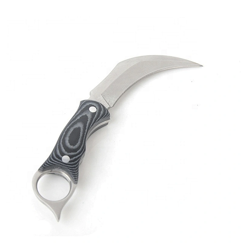 CS Shape Stainless Steel Blade  Pocket Knife with Micarta handle