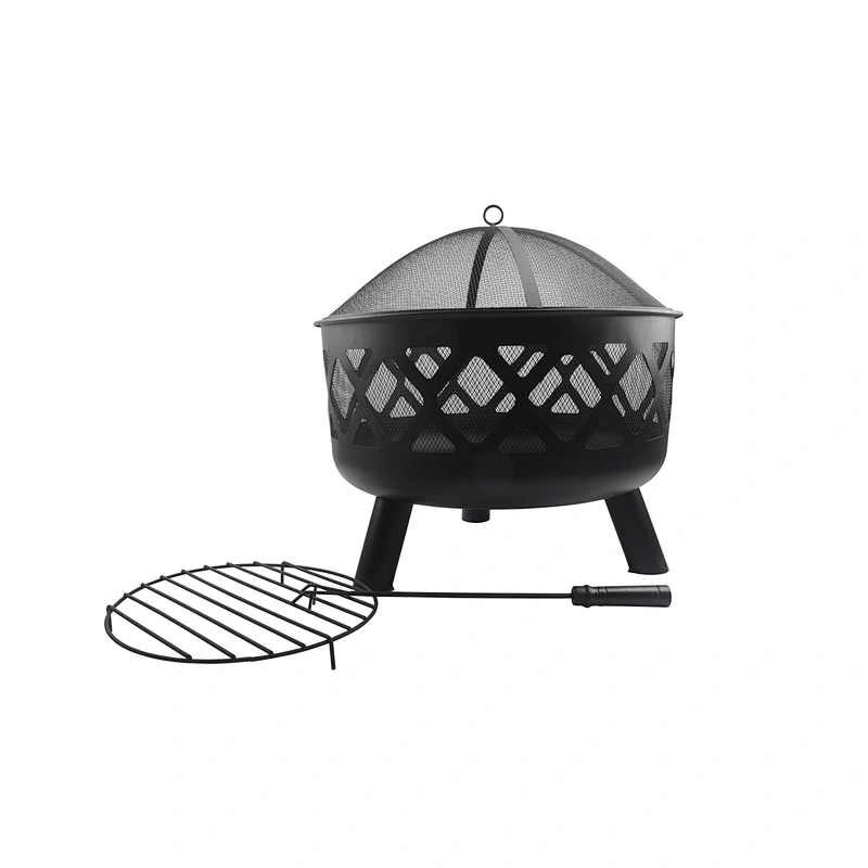 Outdoor fire pit Decorative iron brazier for barbecue