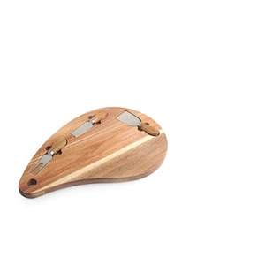 New design hot selling acacia wood cheese board with cheese knife cheese fork