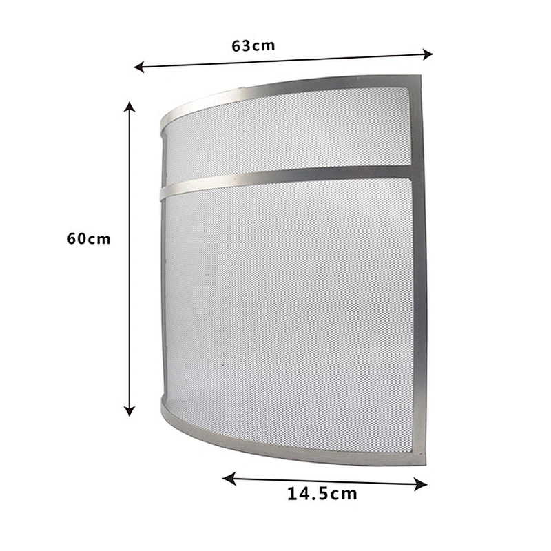 Black metal Iron Fireplace Screen Guard Fence Accessories Steel Spark Guard Mesh Cover
