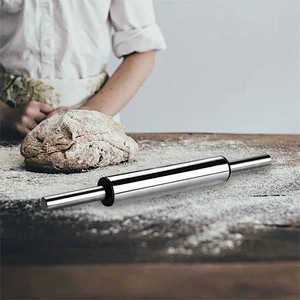 Wholesale Non-Stick Stainless Steel Metal Rolling Pin baking tools for Kitchen Gadget