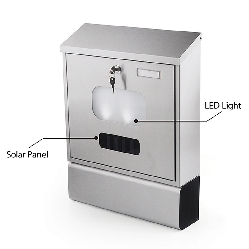 High Quality solar Mailbox Postbox Residential Mailbox