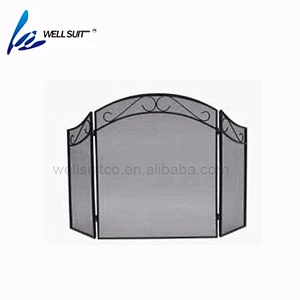 Good quality fireplace screen fire screen With Black Powder Coating screen protector