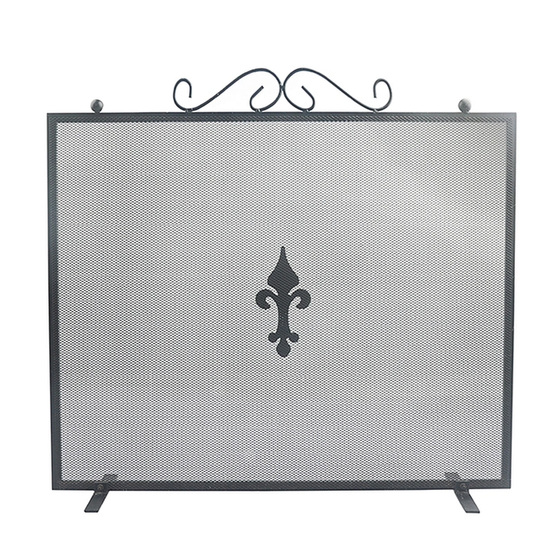 Metal Mesh Large Fire Gate Cover Single  Fireplace Screen Flat,Baby Safe Proof Fire Place Fence,Decorative Scroll Spark Guard
